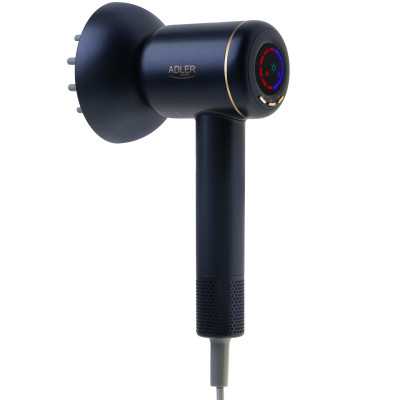 Adler Hair Dryer | AD 2270 SUPERSPEED | 1600 W | Number of temperature settings 3 | Ionic function | Diffuser nozzle | Black