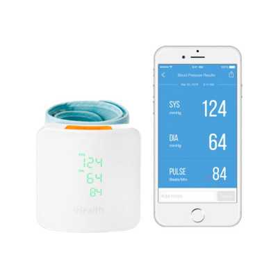 iHealth | Wrist Blood Pressure Monitor | BP7S | White | Blood pressure readings are stored on the secure, free, HIPAA compliant 