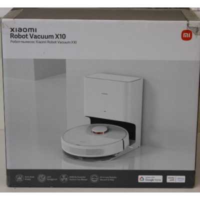 SALE OUT.Xiaomi Robot Vacuum X10 EU Xiaomi Wet Operating time (max) 180 min 5200 mAh Dust capacity 0.4 L 4000 Pa White USED, SCR