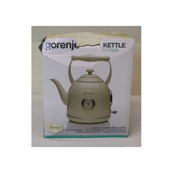 SALE OUT. Gorenje K17CLIN Kettle, Electric, Capacity 1.7 L, Power 2000 W, Plastic/metal, Ivory | Kettle | K17CLIN | Electric | 2