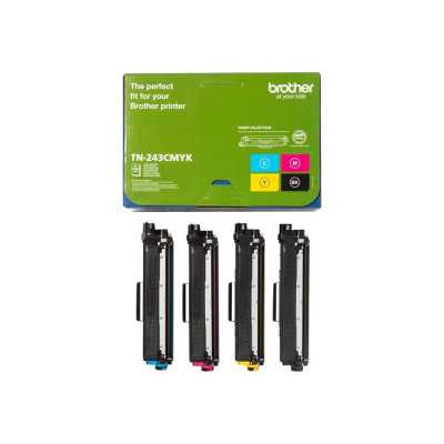 Brother TN-243CMYK, Toner Value Pack | Brother TN243CMYK | Brother TN243CMYK Value Pack - 4-pack - black, yellow, cyan, magenta 