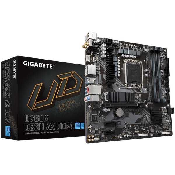 Mainboard|GIGABYTE|Intel B760 Express|LGA1700|Micro-ATX|Memory DDR4|Memory slots 4|2xPCI-Express 3.0 1x|1xPCI-Express 4.0 16x|2x