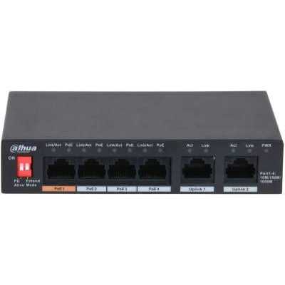 Switch|DAHUA|PFS3006-4GT-60|6x1000Base-T|PoE ports 4|60 Watts|PFS3006-4GT-60-V2