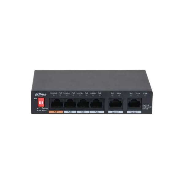 Switch|DAHUA|PFS3006-4GT-60|6x1000Base-T|PoE ports 4|60 Watts|PFS3006-4GT-60-V2