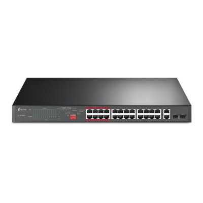 Switch|TP-LINK|TL-SL1226P|Desktop/pedestal|24x10Base-T / 100Base-TX|2x10Base-T / 100Base-TX / 1000Base-T|PoE+ ports 24|TL-SL1226