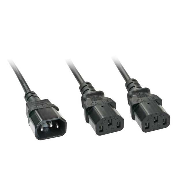 CABLE POWER C14 TO 2X C13/2M 30039 LINDY