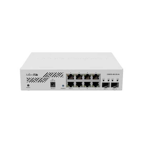 Jungiklis|MIKROTIK|CSS610-8G-2S+IN|Stalinis kompiuteris/pjedestalas|8x10Base-T / 100Base-TX / 1000Base-T|2xSFP+|CSS610-8G-2S+IN