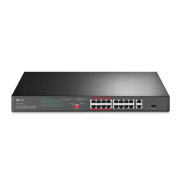 Switch|TP-LINK|TL-SL1218P|Desktop/pedestal|16x10Base-T / 100Base-TX|PoE+ ports 16|TL-SL1218P