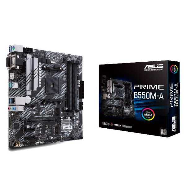 Pagrindinė plokštė|ASUS| AMD B550|SAM4|MicroATX|Atmintis DDR4|Atminties lizdai 4|2xPCI-Express 3.0 1x|1xPCI-Express 4.0 16x|2xM.