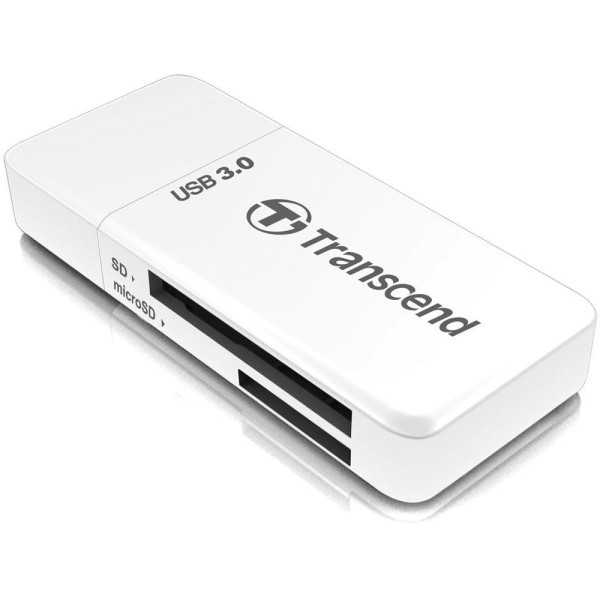 ATMINTINĖS SKAITYTUVO BLYSTĖ USB3.1/BALTAS TS-RDF5W TRANSCEND