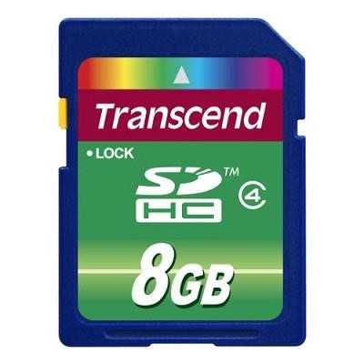 MEMORY SDHC 8GB/CLASS4 TS8GSDHC4 TRANSCEND