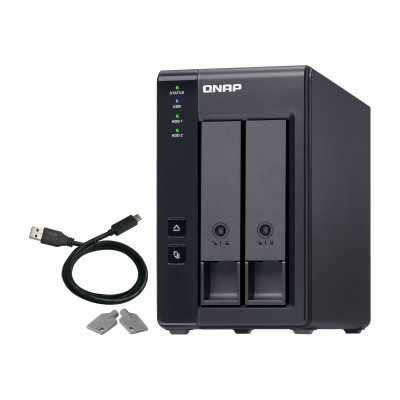 QNAP TR-002 2 Bay USB Type-C Direct Attached Storage with Hardware RAID