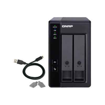 QNAP TR-002 2 Bay USB Type-C Direct Attached Storage with Hardware RAID