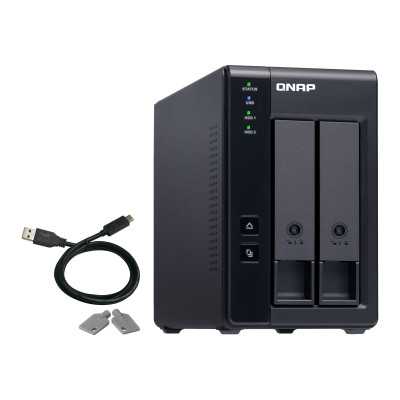 QNAP TR-002 2 Bay USB Type-C Direct Attached Storage with Hardware RAID