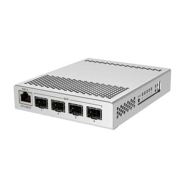 Jungiklis|MIKROTIK|1x10Base-T / 100Base-TX / 1000Base-T|4xSFP+|PoE prievadai 1|CRS305-1G-4S+IN