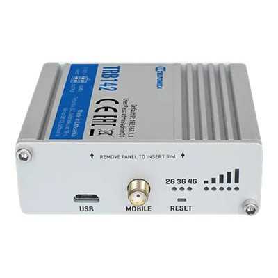 Teltonika TRB142003000 Gateway, 2G/3G/4G LTE (Cat 1), Equipped with RS232 for serial communication | LTE Gateway | TRB142 | No W