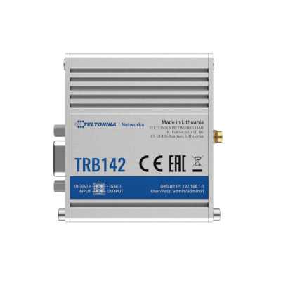 Teltonika TRB142003000 Gateway, 2G/3G/4G LTE (Cat 1), Equipped with RS232 for serial communication | LTE Gateway | TRB142 | No W