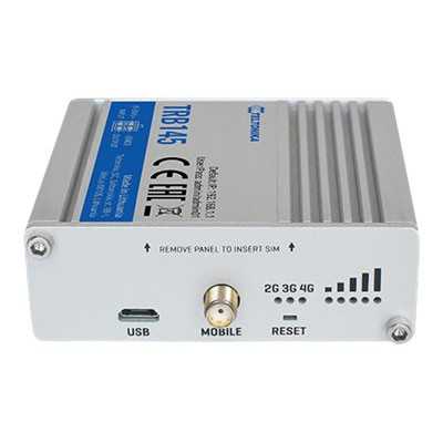 LTE Gateway: No WiFi, 4G, SIM, R485 port, Micro USB | LTE Gateway | TRB145 | No Wi-Fi | Mbit/s | Mbit/s | Ethernet LAN (RJ-45) p