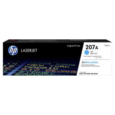 HP 207A Cyan Laser Toner Cartridge, 1250 pages, for HP Color LaserJet Pro M255, M282, M283