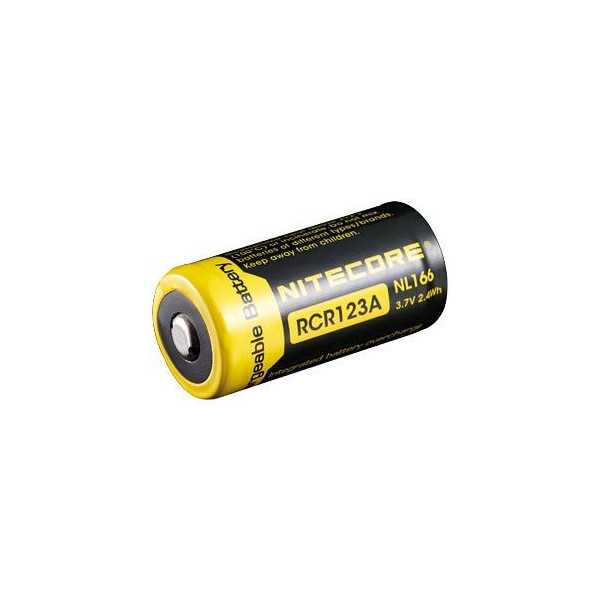 BATTERY RECH. 650MAH 3.7V/RCR123 NL166 NITECORE