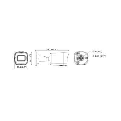 Hikvision | IP Camera | DS-2CD1043G2-I | Bullet | 4 MP | 2.8mm/4mm | IP67 | H.265+ | Micro SD, Max. 256GB