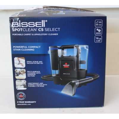 SALE OUT. Bissell SpotClean C5 Select Portable Carpet and Upholstery Cleaner, UNPACKED, USED, SCRATCHED,MISSING THE LIQVID BOTTL