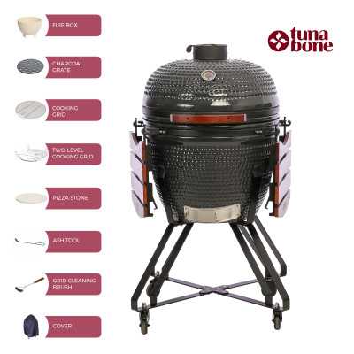 TunaBone | Kamado classic 23" grill | Size L | Dark grey