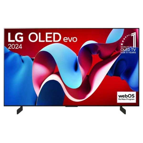 televizorius| LG |42"|OLED/4K/Smart|3840x2160|Belaidis LAN|Bluetooth|webOS|Juodas|OLED42C41LA