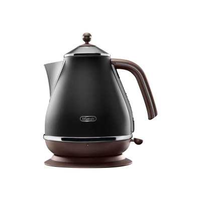 Delonghi | Icona Vintage | KBOV2001BK | Standard kettle | 2000 W | 1.7 L | Stainless steel | 360 rotational base | Black