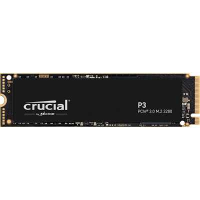 Crucial | SSD | P3 Plus | 500 GB | SSD form factor M.2 2280 | SSD interface PCIe NVMe Gen 3 | Read speed 3500 MB/s | Write speed