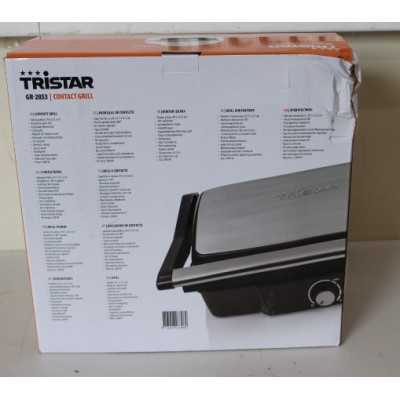 SALE OUT. Tristar GR-2853 Contact Grill, Aluminum, DAMAGED PACKAGING, SCRATCHED FAT COLLECTING TRAY ON SIDE | Grill | GR-2853 | 