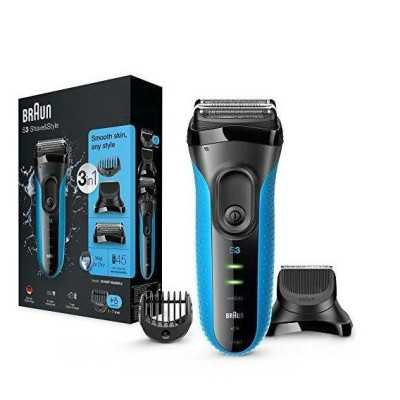 Braun | Shaver with trimmer | Series 3 Shave&Style 3010BT | Operating time (max) 45 min | Wet & Dry | NiMH | Black/Blue