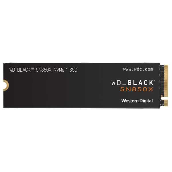 SSD|WESTERN DIGITAL|Juodas SN850X|2TB|M.2|PCIE|NVMe|Rašymo greitis 6600 MB/sek|Nuskaitymo greitis 7300 MB/sek| 2.38mm |TBW 1