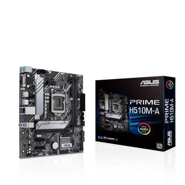 Pagrindinė plokštė|ASUS| Intel H510|LGA1200|MicroATX|2xPCI-Express 3.0 1x|1xPCI-Express 4.0 16x|1xM.2|Atmintis DDR4|Atminties li