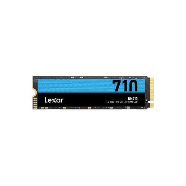 SSD|LEXAR|NM710|500GB|M.2|PCIe Gen4|NVMe|Rašymo greitis 2600 MB/sek|Nuskaitymo greitis 5000 MB/sek| 2.45mm |TBW 300 TB |MTBF 150