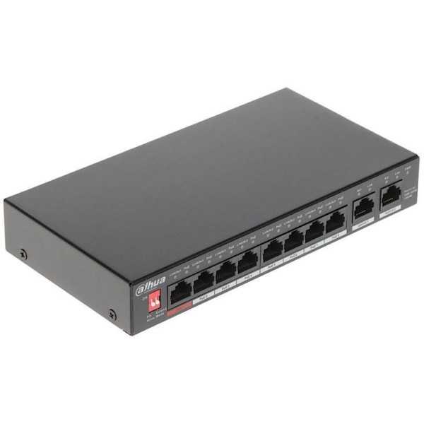 Switch|DAHUA|PFS3010-8GT-96|Desktop/pedestal|Rack|8x10Base-T / 100Base-TX / 1000Base-T|PoE ports 8|96 Watts|DH-PFS3010-8GT-96-V2