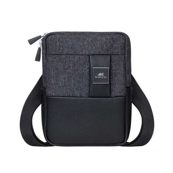 TABLET CASE CROSSBODY 8"/8810 BLACK MELANGE RIVACASE