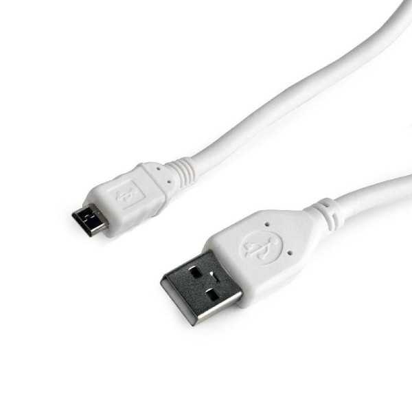 USB2 KABELIS PRIE MICRO-USB 0,5M/CCP-MUSB2-AMBM-W-0,5M GEMBIRD