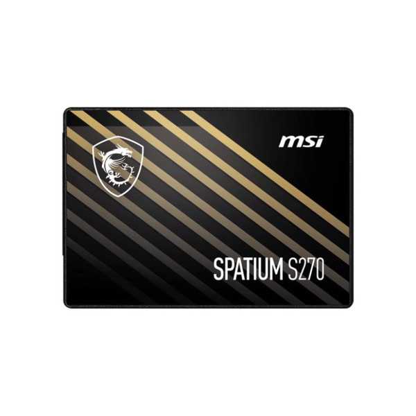 SSD| MSI |SPATIUM S270|240GB|SATA|3D NAND|Rašymo greitis 400 MB/sek|Nuskaitymo greitis 500 MB/sek|2,5"|TBW 250 TB |MTBF 2000000 