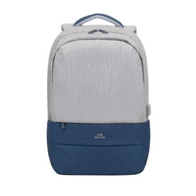 NB BACKPACK ANTI-THEFT 17.3"/7567 GREY/DARK BLUE RIVACASE