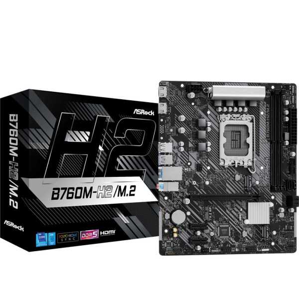 Pagrindinė plokštė|ASROCK| Intel B760 Express|LGA1700|Micro-ATX|Atmintis DDR5|Atminties lizdai 2|2xPCI-Express 3.0 1x|1xPCI-Expr