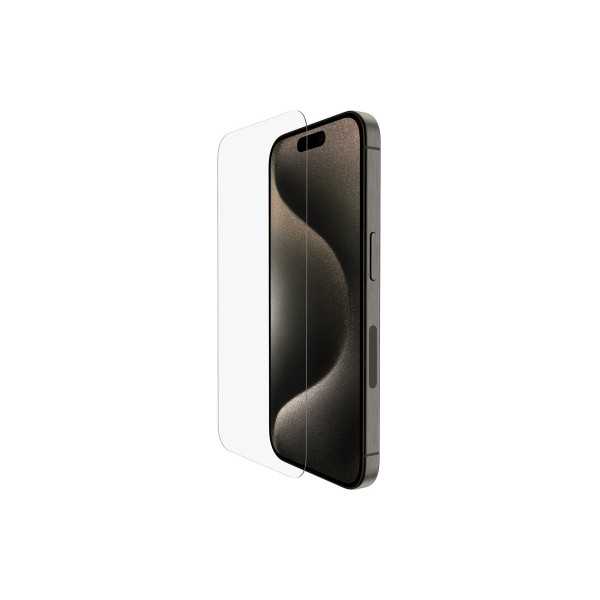 Belkin ScreenForce Pro UltraGlass2“ antimikrobinė ekrano apsauga Apple , skirta „iPhone 15 Pro Glass“, skaidraus ekrano apsauga