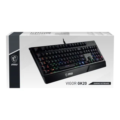 MSI | VIGOR GK20 | Gaming keyboard | Wired | RGB LED light | US | Black