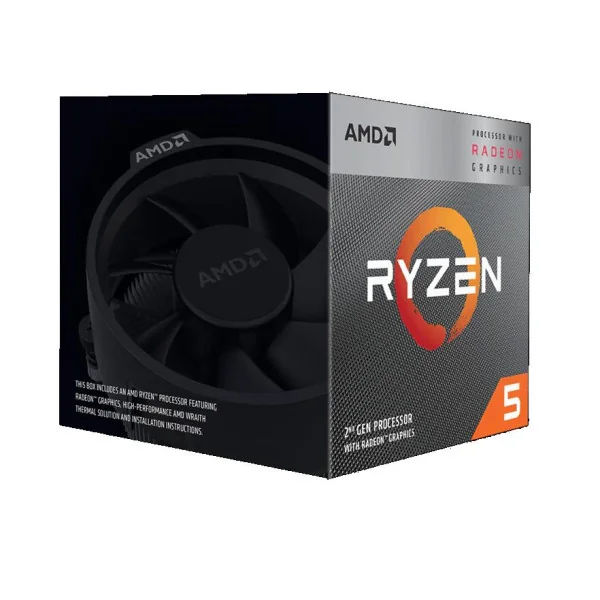 CPU| AMD |Ryzen 5|3400G|3700 MHz|Šerdys 4|4MB|Lizdas SAM4|65vatai|GPU Radeon RX Vega 11|BOX|YD3400C5FHBOX