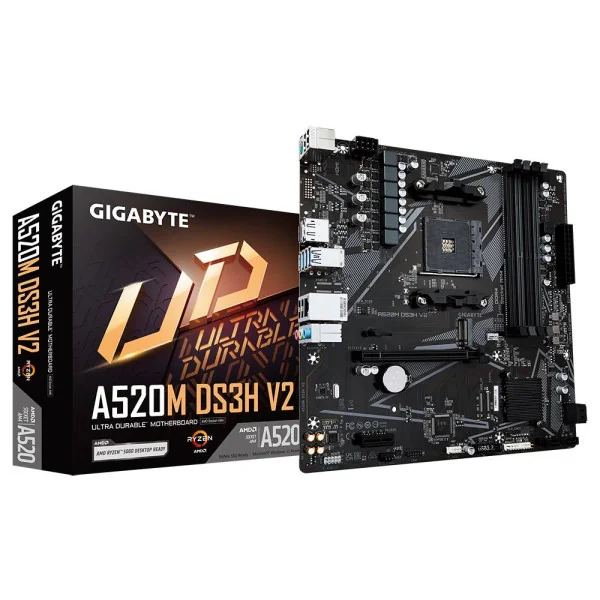 Pagrindinė plokštė|GIGABITAS| AMD A520|SAM4|Micro-ATX|Atmintis DDR4|Atminties lizdai 4|1xPCI-Express 3.0 1x|1xPCI-Express 3.0 16