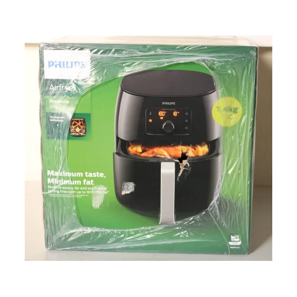 IŠPARDAVIMAS. Philips HD9650/90 Airfryer XXL Premium, juoda, PAKEISTA PAKUOTĖ, NETOLYGUS ATSTUMAS TARP PLASTIKINIŲ DALIŲ | Phili