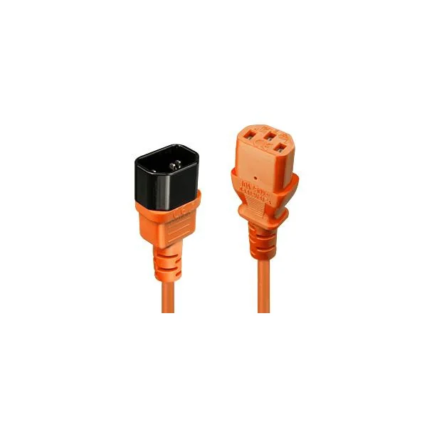 CABLE POWER IEC EXTENSION 2M/ORANGE 30475 LINDY