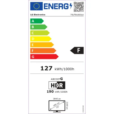 LED LCD TV | 75UT81003LA | 75 | Smart TV | webOS24 | 4K UHD