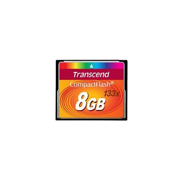 MEMORY COMPACT FLASH 8GB/133X TS8GCF133 TRANSCEND