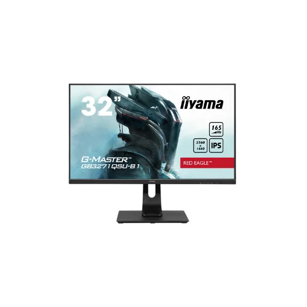 Iiyama G-MASTER Red Eagle GB3271QSU-B1 - LED monitorius - 32" (31,5" matomas) - 2560 x 1440 WQHD @ 165 Hz - IPS - 400 cd / m - 1